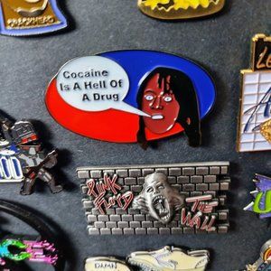 Cocaine Pin. Limited Edition 200 (Heady Enamel Funny Pop Culture Meme Hat Pins)